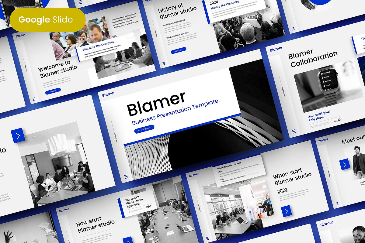 Blamer - Business Google Slide, a Presentation Template by Dens Creative Studio (Photo 1 of 6)