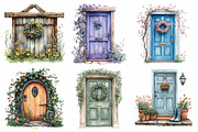 Watercolor Spring Door Clipart, an Illustration by Daily.Designs (Thumbnail 6 of 7)