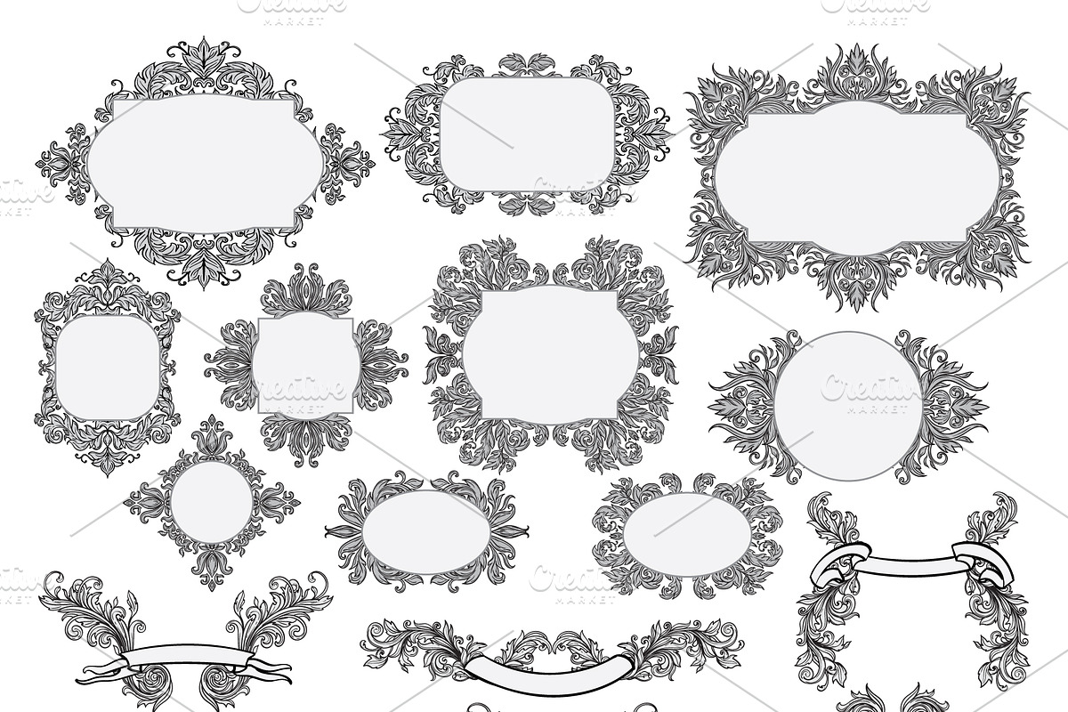 Sets of different vintage design, a Decorative Illustration by Astarta (Photo 7 of 7)