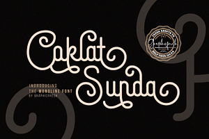 Coklat Sunda - The Monoline Font, a Script Font by Graphicfresh