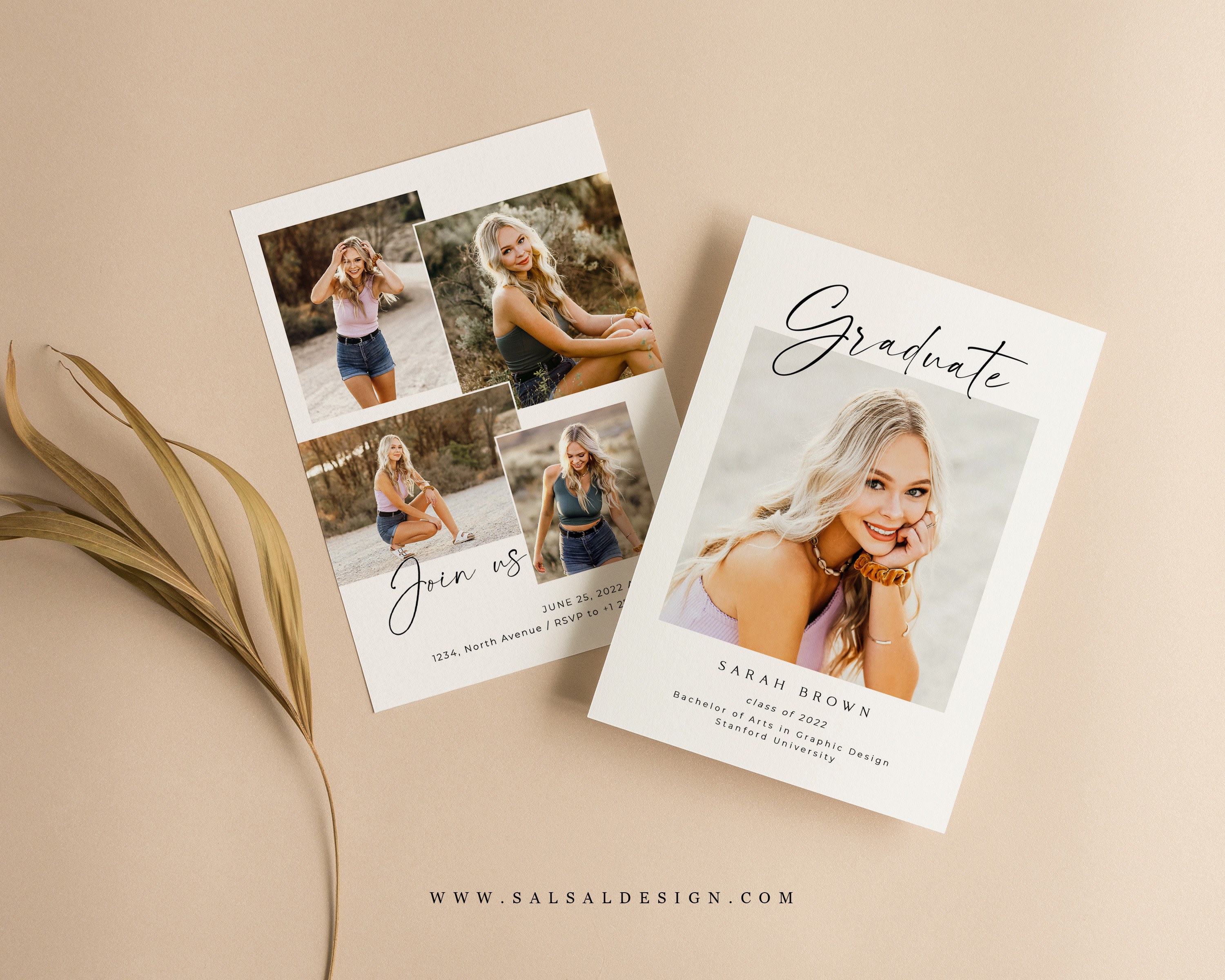 Graduation Card Templates G266, an Invitation Template by Salsal Design