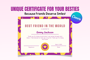 Friendship Certificate for a FRIEND, a Stationery Template by Your Social Bae (Thumbnail 1 of 3)