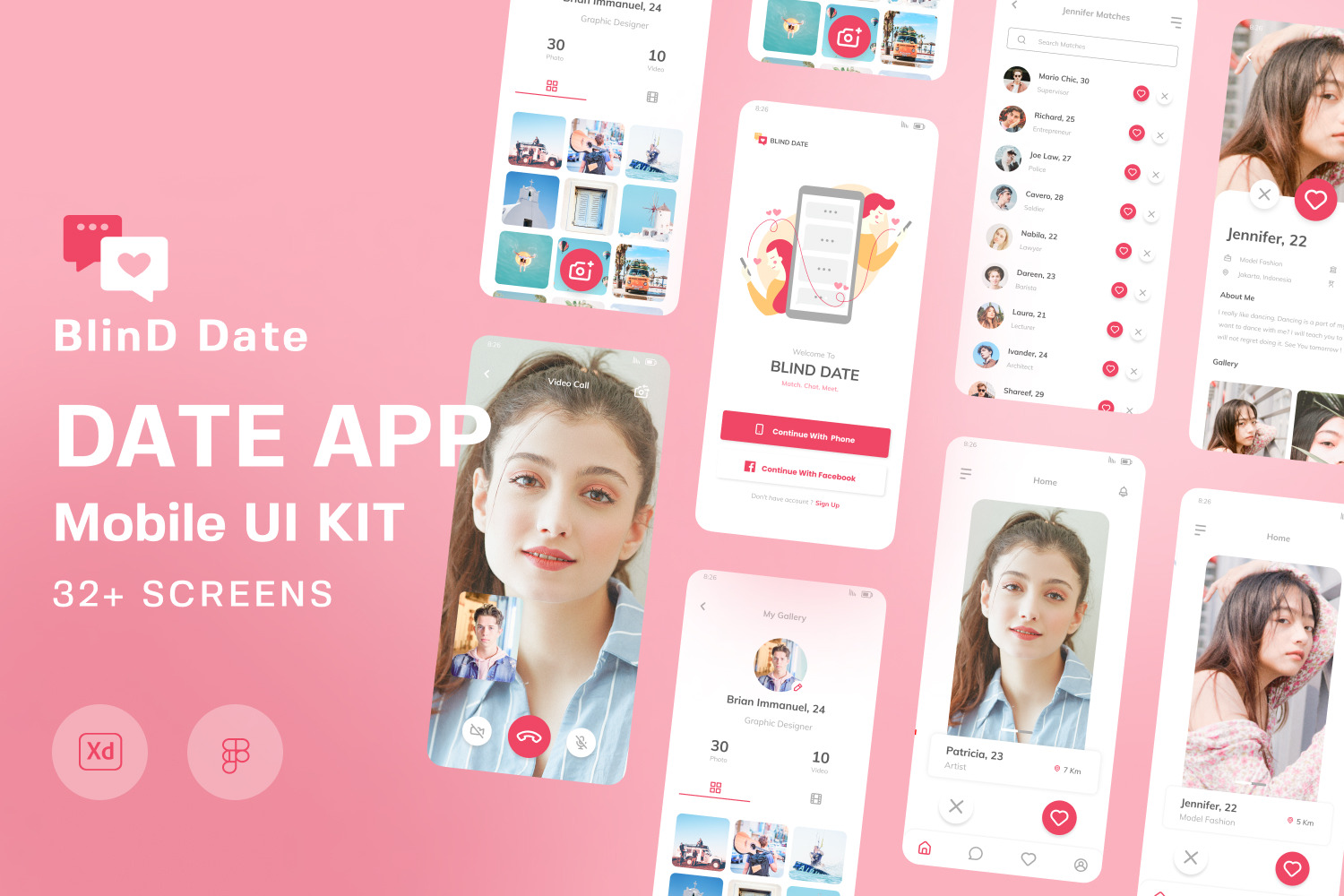 Date App - Mobile Kit, an App Template by Portocraft