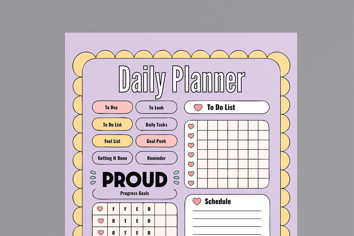 Weekly And Daily Planner Template, a Stationery Template by MightyDesign (Photo 4 of 8)