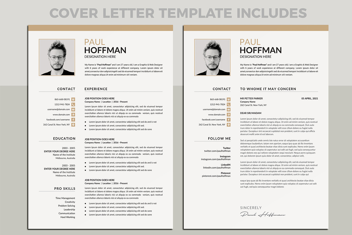 Resume Template / CV, a Resume Template by deviserpark (Photo 4 of 4)