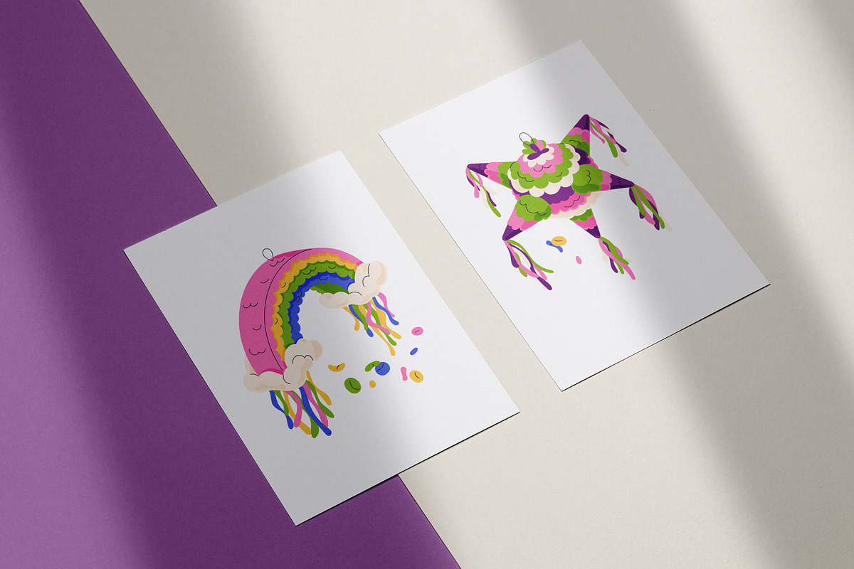 Pinata, Mexican holiday toys set, an Object Illustration by Good Studio (Photo 6 of 7)