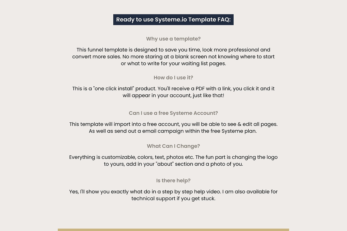 Systeme.io Violeta Night Waitlist, a Landing Page Template by Hayley's Digital Hub (Photo 9 of 10)