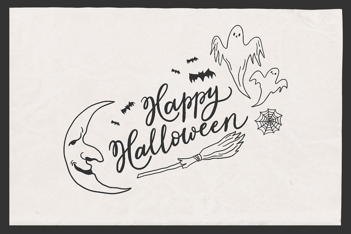 Vintage Hand Drawn Halloween, a Decorative Illustration by Barkova Nadya (Photo 6 of 6)