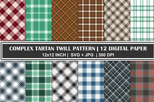 Complex Tartan Plaid Digital Papers