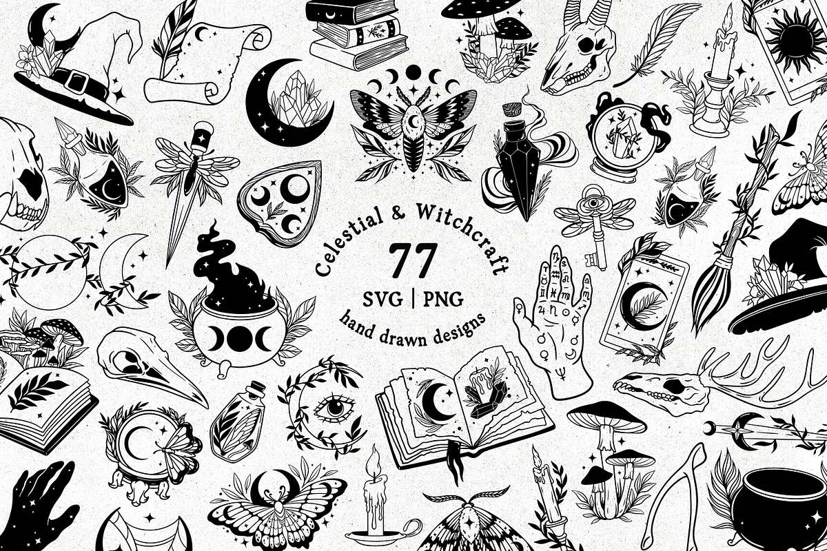 Witchcraft and Celestial Bundle, an Object Illustration by SecondOfJuly (Photo 1 of 5)