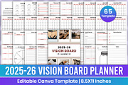 2025-2026 Vision Board Planner Canva, a Stationery Template by Mustafiz (Thumbnail 1 of 7)