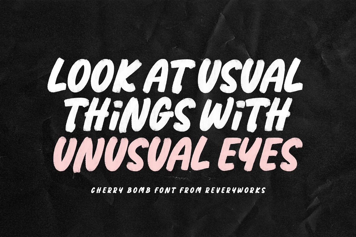 Cherry Bomb - A Chubby Marker Font, a Font by ReveryWorks (Photo 7 of 12)