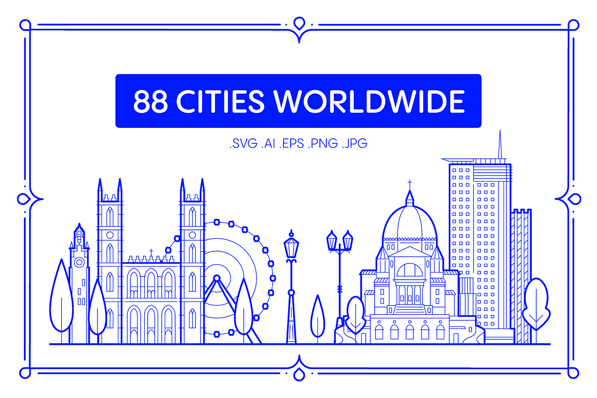 City skylines around the world, an Object Graphic by TheMountBirdStudio (Photo 1 of 8)