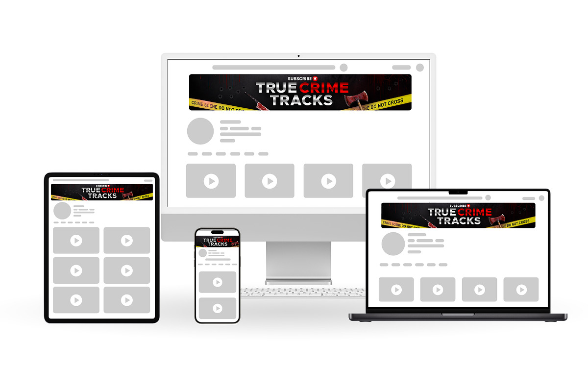 True Crime YouTube Banner, a Social Media Template by Vaughn Studios (Photo 3 of 5)