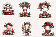 Whimsical Summer Cow Png Clipart, a Seasonal Illustration by CreationArt (Thumbnail 2 of 6)