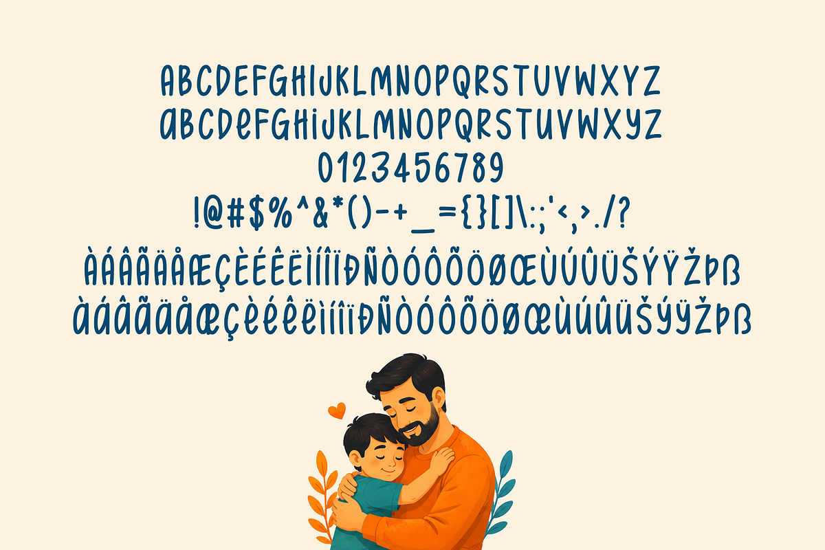 Caring Father Typeface, a Handwritten Font by Seemly Fonts (Photo 6 of 6)