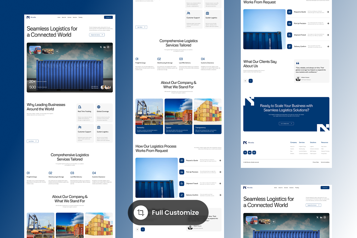 Movelta - Industrial Website preview 3