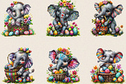 Easter Elephant Clipart Bundle., an Illustration by SVGArt (Thumbnail 2 of 8)