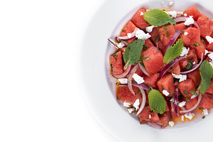 Fresh Watermelon Feta Salad with Mint and Red Onion, a Food & Drink Photo by etorres69