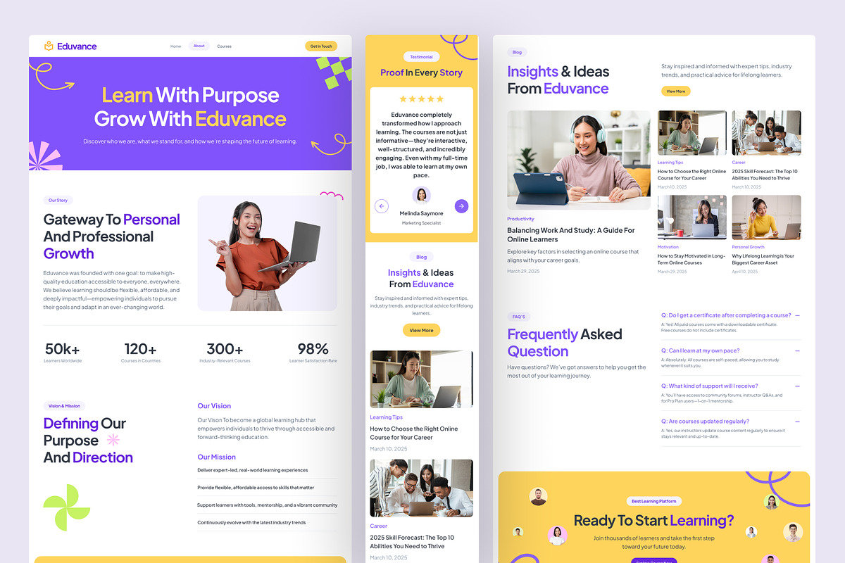 Eduvance - Education Website, an UI Kit Template by peterdraw (Photo 5 of 7)