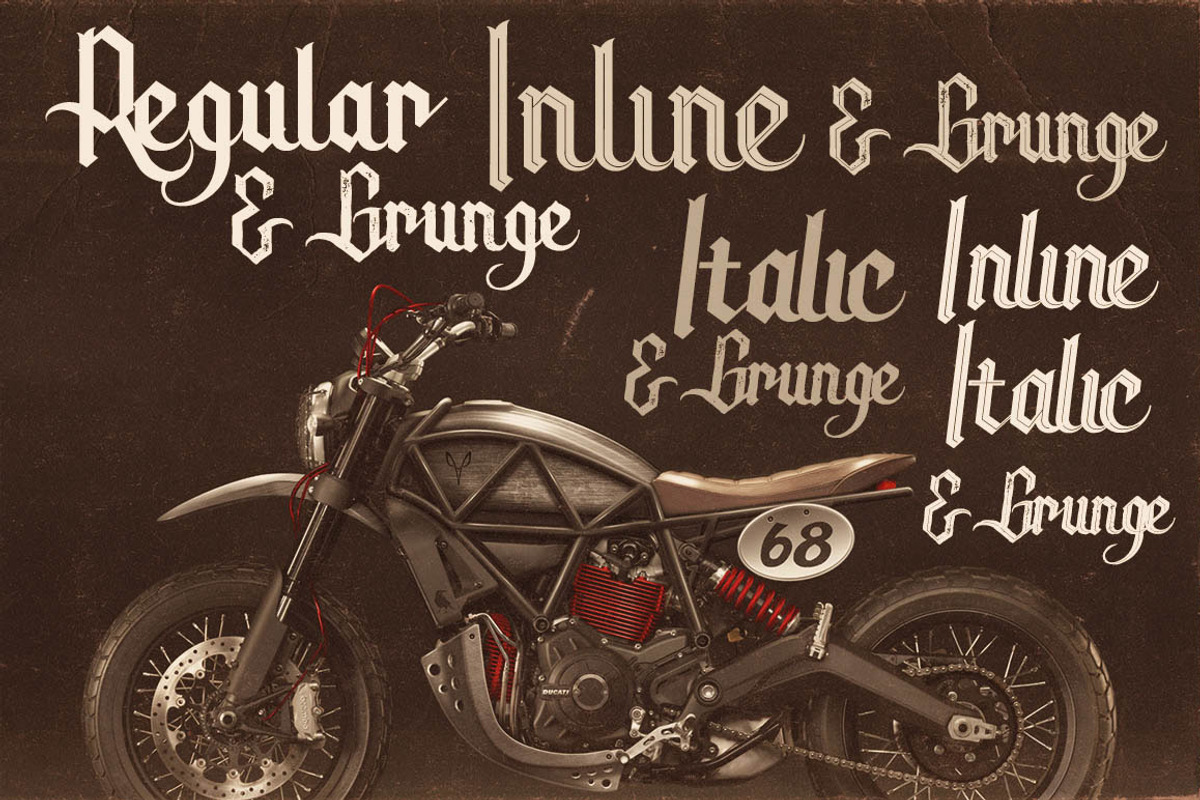 Tracker - Vintage Style Font preview 2