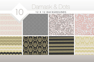 Damask & Dots High Res Backgrounds
