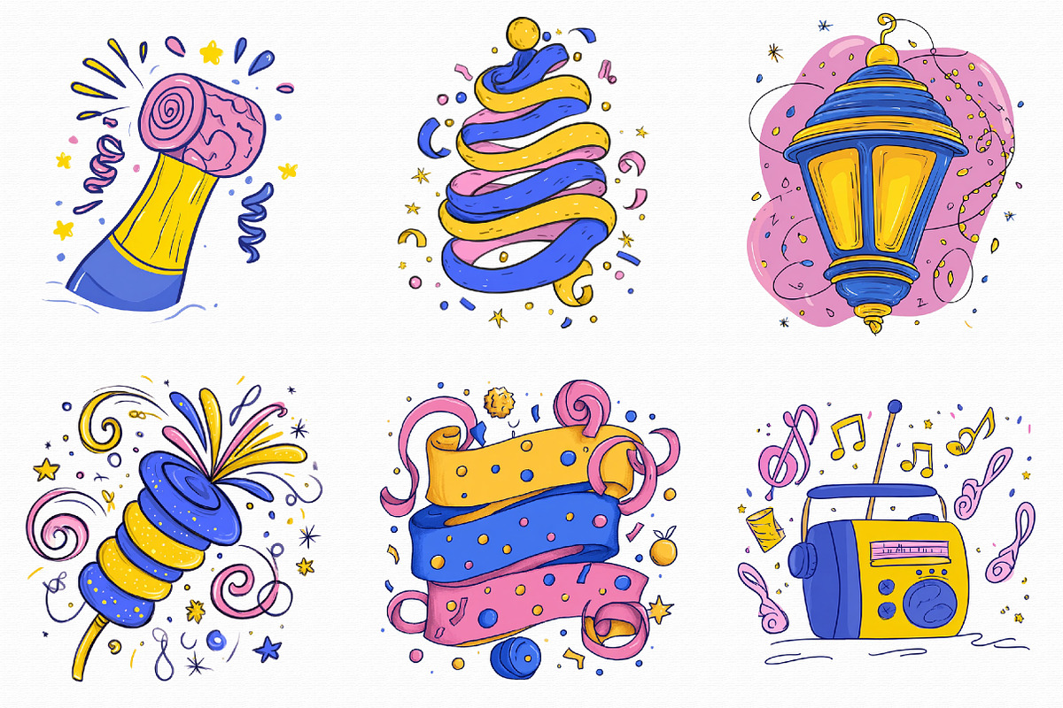 New Year Clipart Bundle, an Illustration by Libby Wishes (Photo 5 of 8)