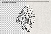 Santa Claus Christmas 15 PNG Set, a Decorative Illustration by LOKSKIH (Thumbnail 2 of 5)