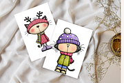 Quirky Christmas Cats illustrations, an Animal Illustration by PrintHaven Designs (Thumbnail 10 of 10)