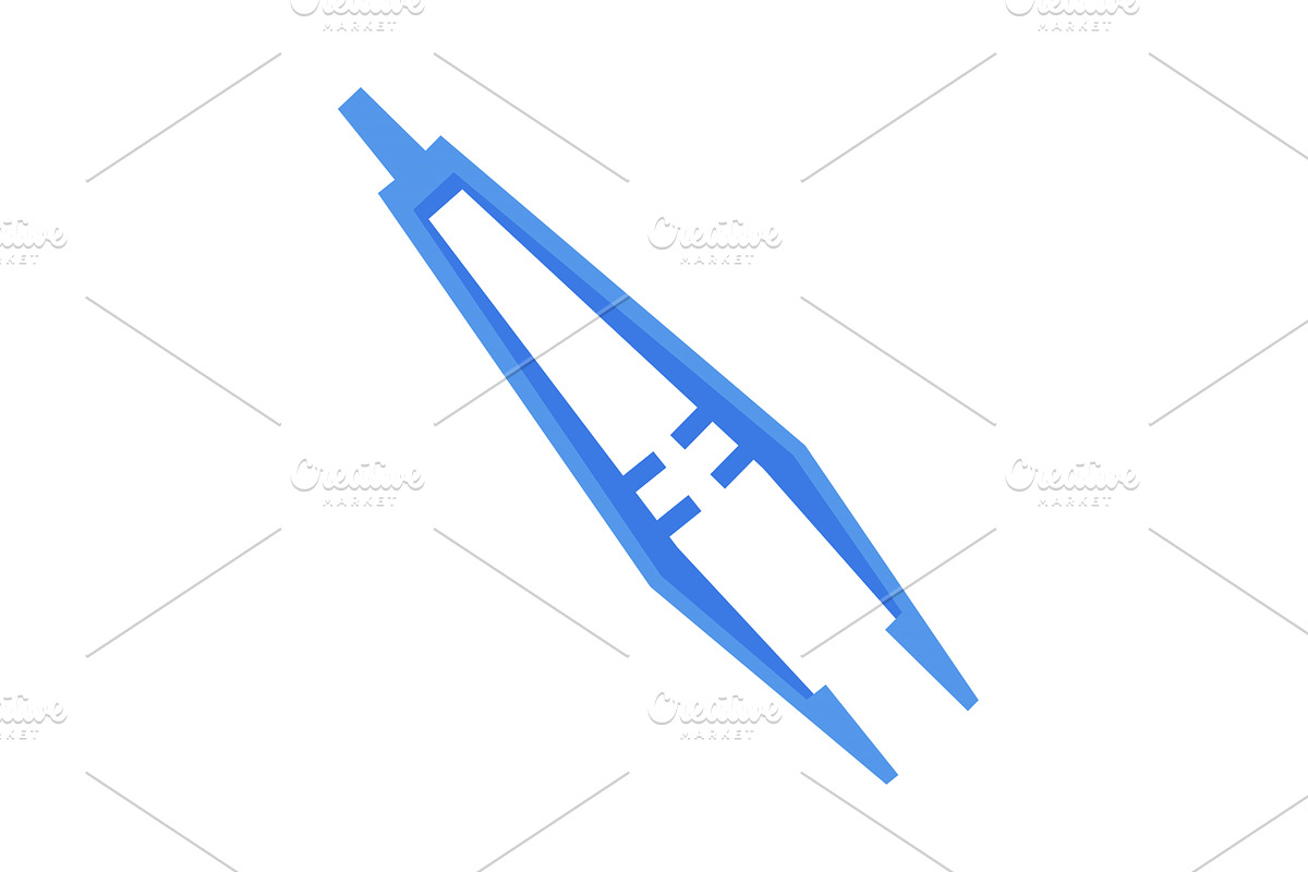 Surgical Straight Tweezers, Medical, a Healthcare Illustration by TopVectors