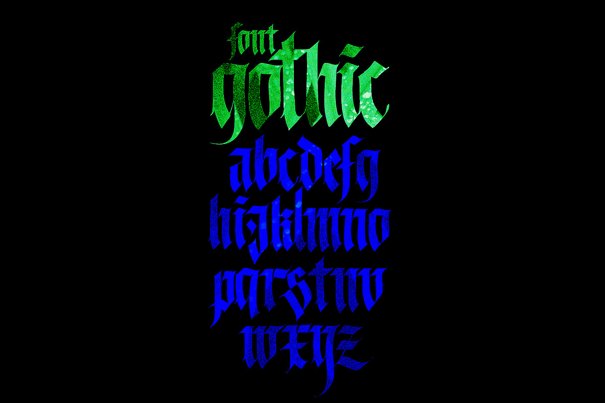 Vector! Gothic alphabet - 01, an Object Graphic by GeekClick (Photo 6 of 6)