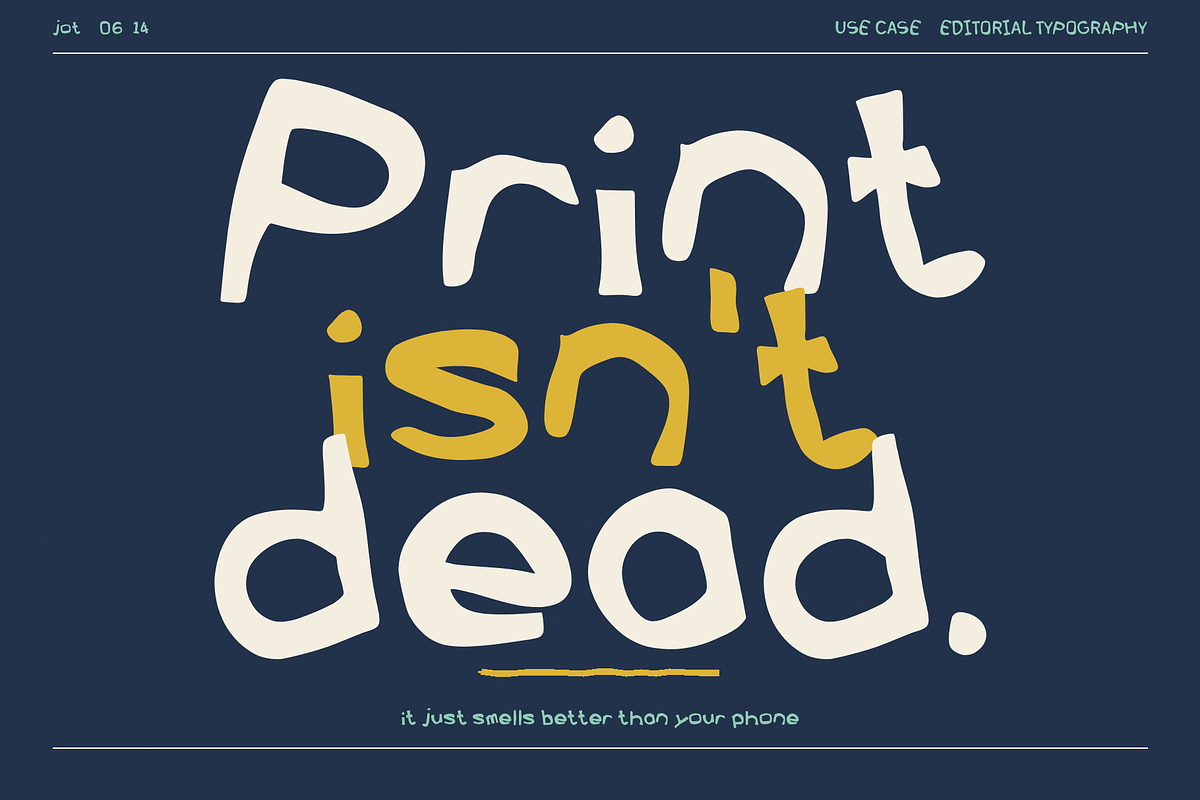 Jot — a Hand-Made Display Font, a Handwritten Font by Lettra Studio (Photo 5 of 13)