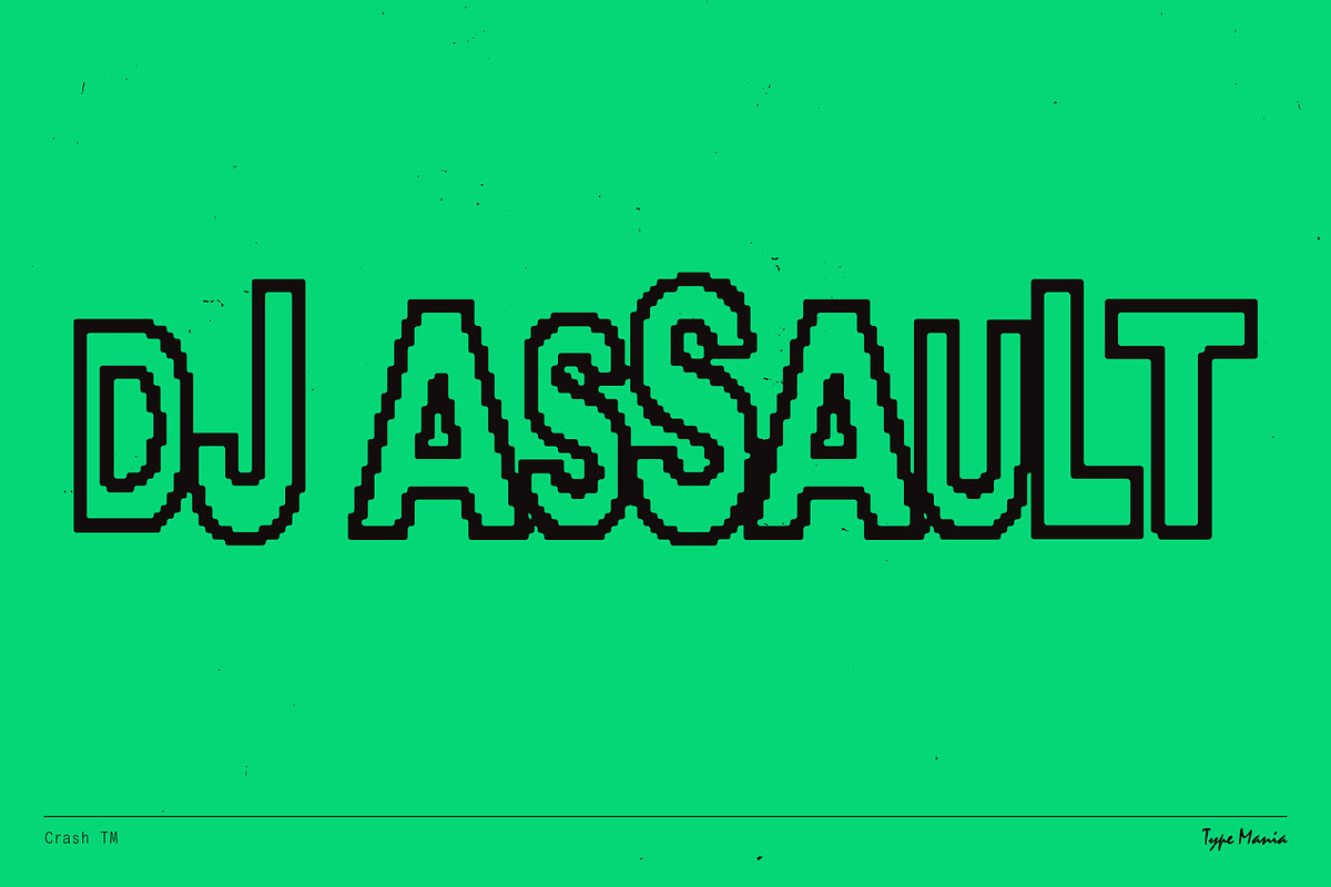 Crash TM – Automatic Trashed Font, a Sans Serif Font by Type Mania (Photo 4 of 10)