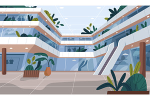 Outdoor view at mall or business, an Object Illustration by Elegant Solution