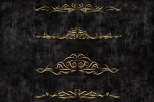 Gold Text Divider Border Clip Art