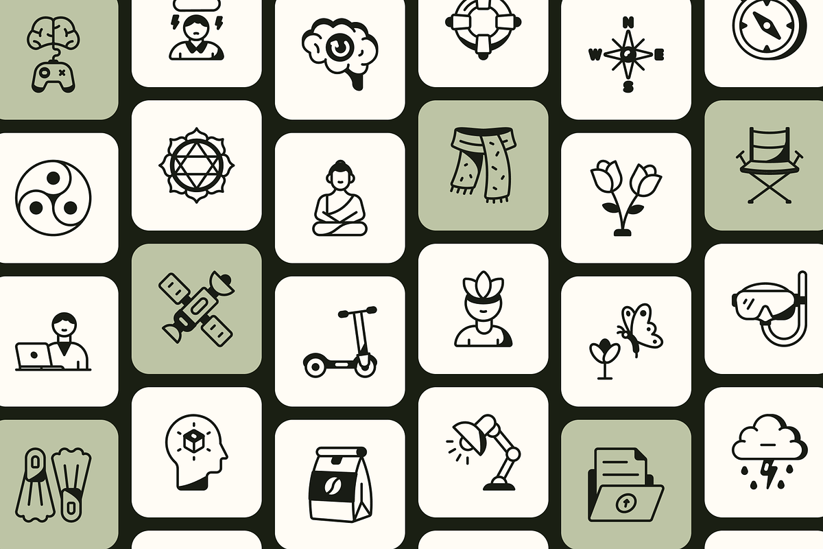 Animated Hobbies Icons, an Outline Icon by Prosymbols (Photo 3 of 4)