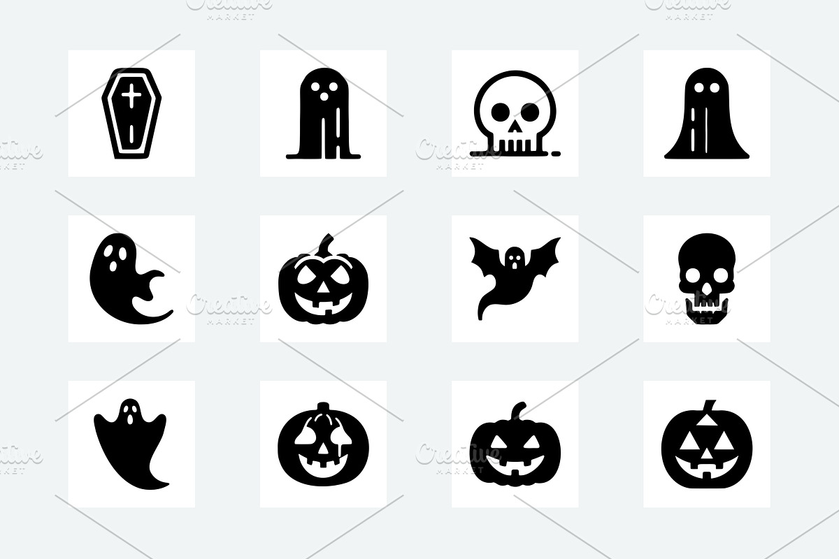 Halloween Ghost Icons Pack, a Solid Icon by Vectorium Studio (Photo 6 of 7)
