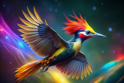 Vibrant Woodpecker Print, an Animal Illustration by ZobaDepot (Thumbnail 1 of 4)