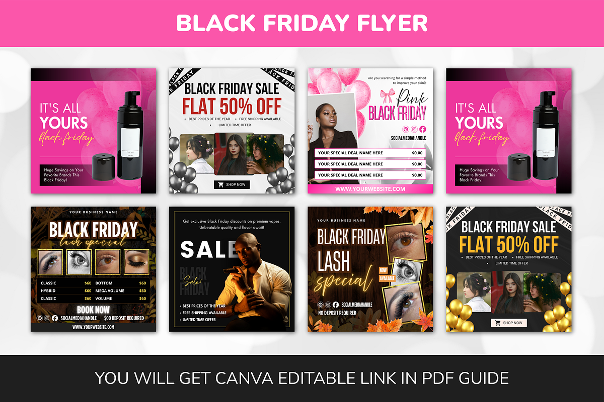 Black Friday Flyer Canva Template, a Social Media Template by Snapybiz (Photo 4 of 8)