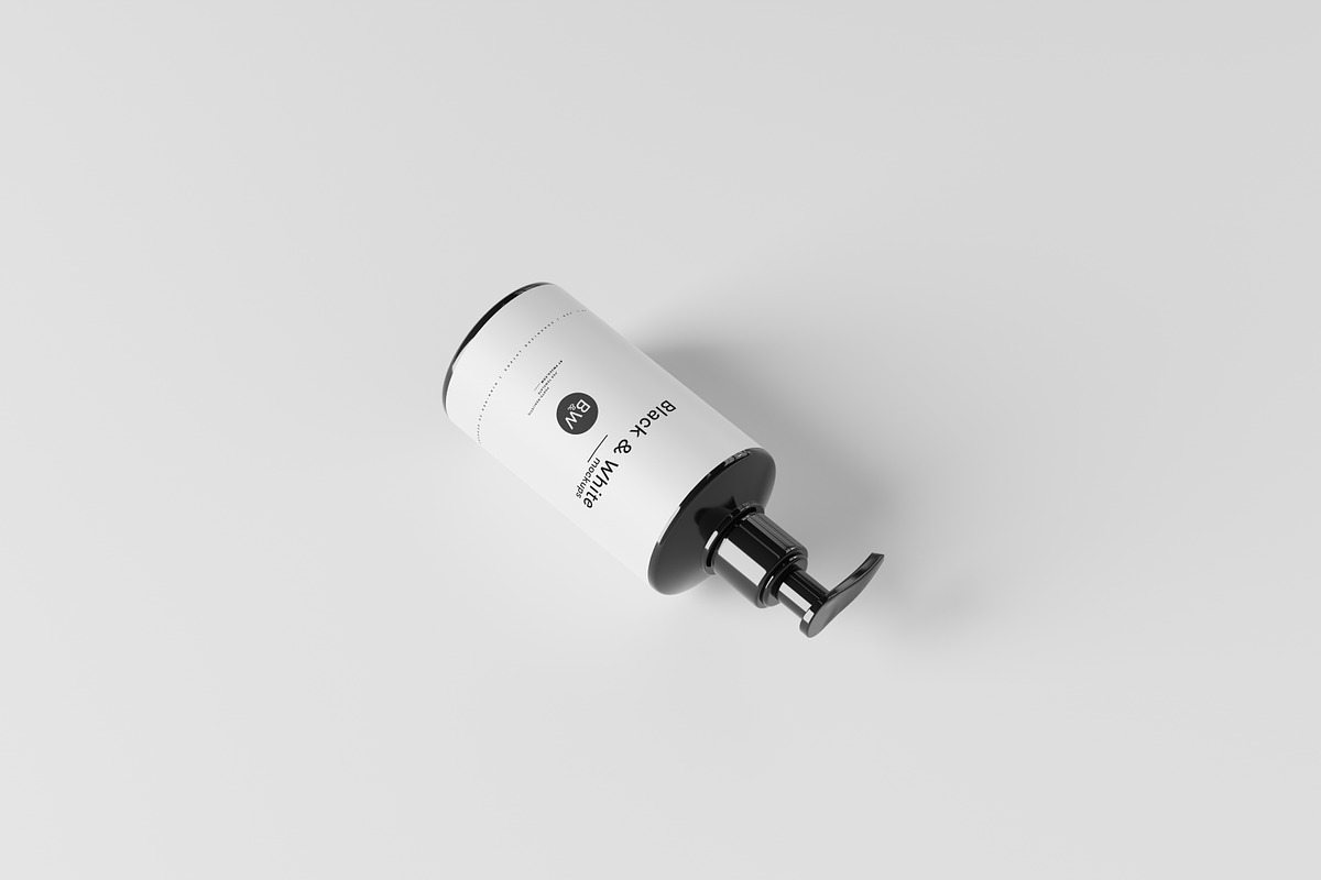 Black & White Mockups - Pump Bottles, a Packaging Mockup by pmvch (Photo 27 of 160)