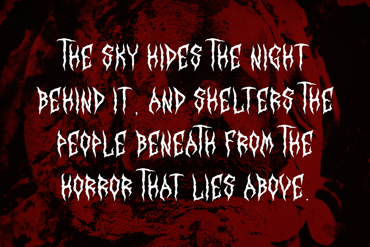 Helluthz Horror Display Font, a Handwritten Font by Maulana Creative (Photo 5 of 7)