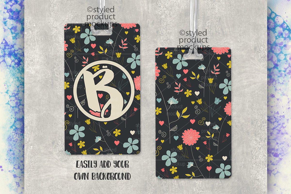 Sublimation rectangle luggage tag, a Product Mockup by StyledProductMockups (Photo 3 of 4)