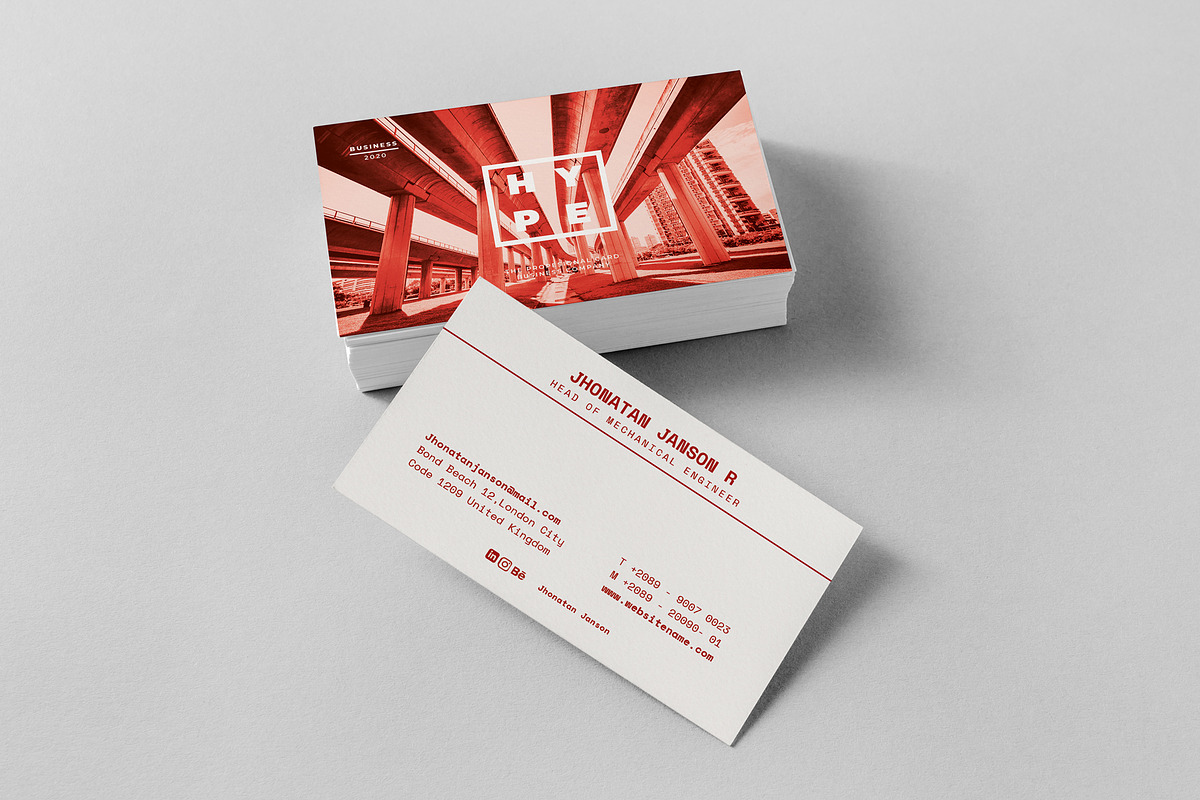 HYPE Business Cards, a Business Card Template by rzkaamlya (Photo 3 of 4)