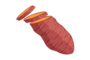 Sweet potato batata. Vegatable, a Food Illustration by the8monkey