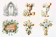 Watercolor Christian Wedding Clipart, an Illustration by CreationArt (Thumbnail 3 of 5)