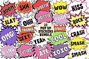 23 POP UP STICKERS PNG BUNDLE, a Decorative Illustration by ClipArtTime (Thumbnail 1 of 3)