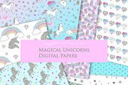 Magical Unicorns, Einhorn, Silver, an Illustration by Mia's Graphic Design (Thumbnail 10 of 10)