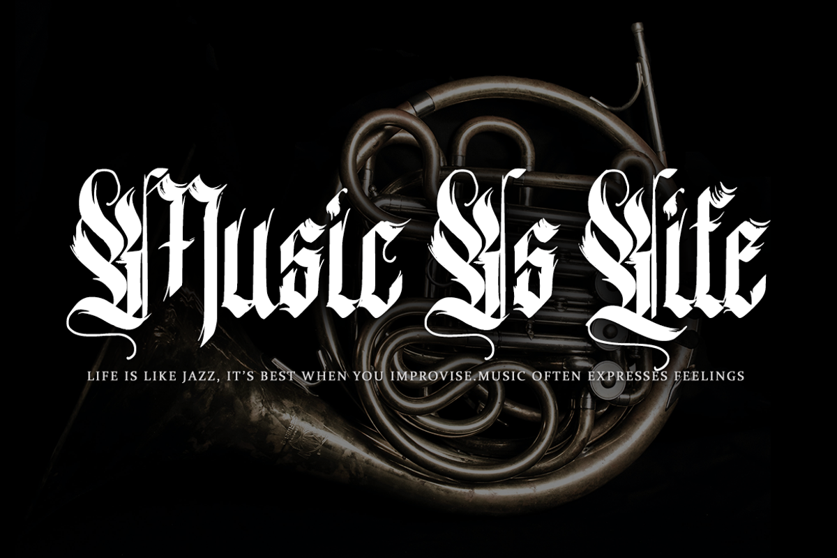 Van Blessing - Blackletter Typeface, a Blackletter Font by Meizzaluna Design (Photo 10 of 10)