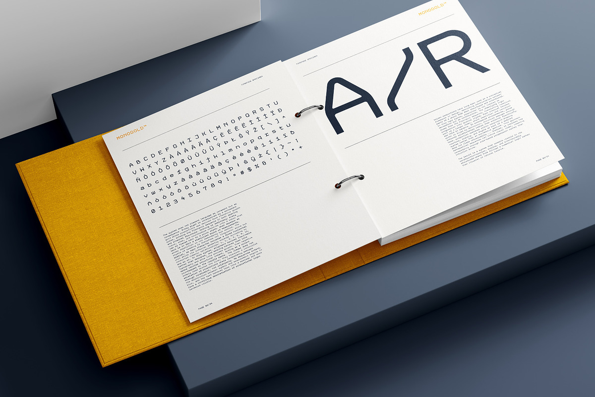 Monogold – Fibonacci Monospace, a Sans Serif Font by Gridlounge (Photo 2 of 13)