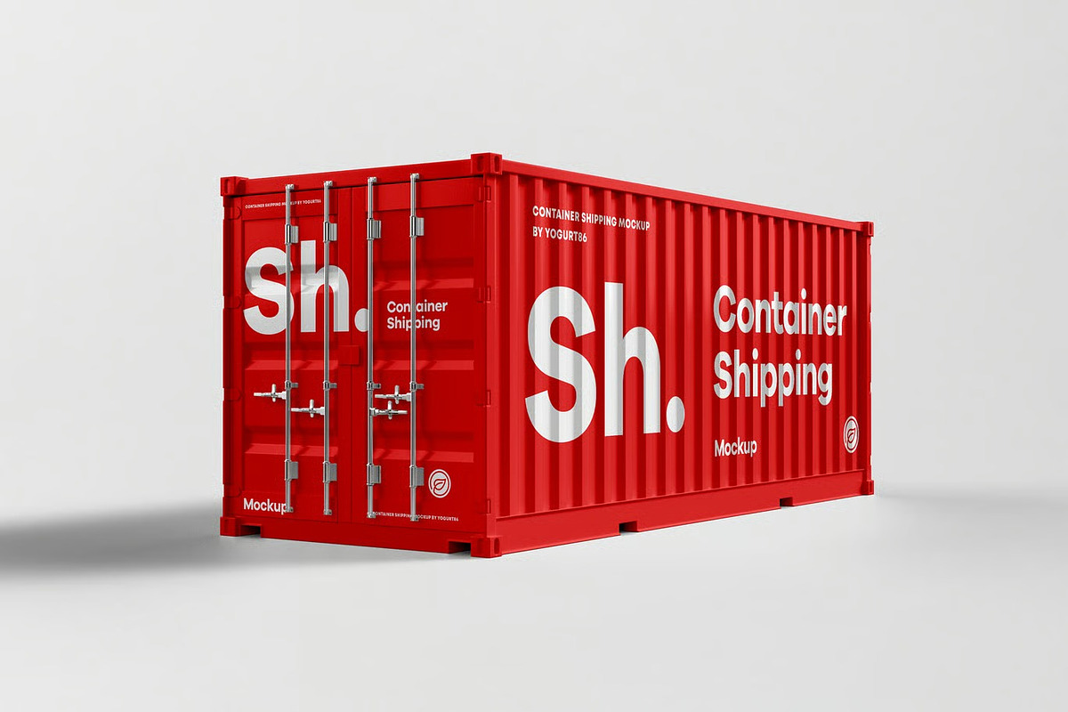 Shipping Container Mock-up, a Cups & Container Mockup by zippypixelstudio (Photo 3 of 12)